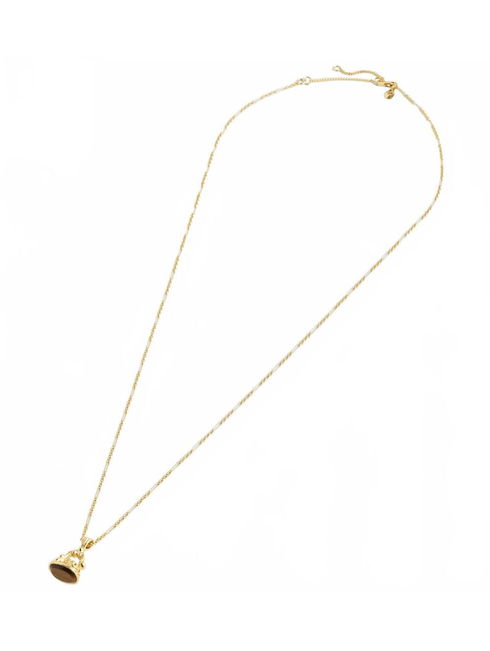 Madewell Semiprecious Victorian Pendant Necklace NWT Antique Gold
